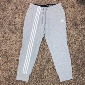 Grey Adidas Sweatpants (Women's Medium)